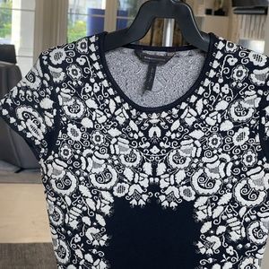 BCBG Maxazria Dresses | Black and White Tribal Print Sleeveless Dress,  Size S